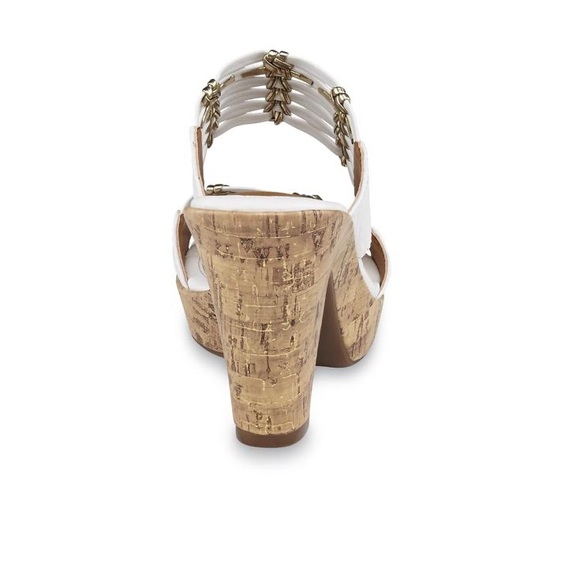 Jaclyn Smith White Tana Dress Sandal SZ 9 - Picture 4 of 5